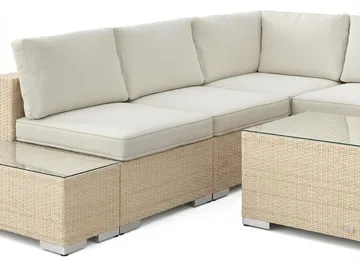 Bahamas Hjørnesofa (Vendbar) Åpen Ende inkl. Endedel 5-seter – Bord uten Hylle - Hagemøbler & utemiljø - Loungemøbler - Loungegrupper