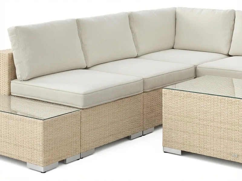 Bahamas Hjørnesofa (Vendbar) Åpen Ende inkl. Endedel 5-seter – Bord uten Hylle - Hagemøbler & utemiljø - Loungemøbler - Loungegrupper