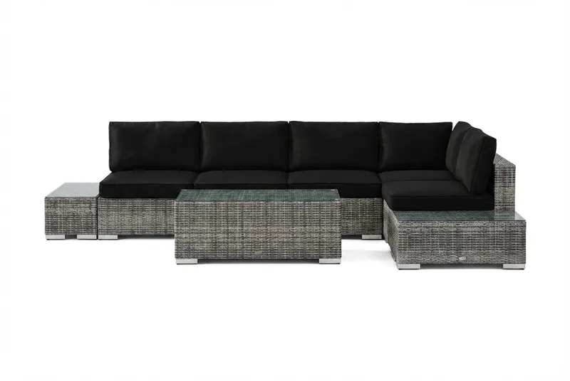 Bahamas Hjørnesofa (Vendbar) Åpen Ende inkl. Endedel 5-seter – Bord uten Hylle - Hagemøbler & utemiljø - Loungemøbler - Loungegrupper