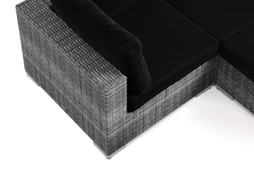 Bahamas U-formet utendørs loungegruppe 8-seters med vendbar divan og bord - Grå - Hagemøbler & utemiljø - Loungemøbler - Loungegrupper