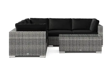 Bahamas utendørs hjørnesofa 5-seters vendbar med bord - Grå - Hagemøbler & utemiljø - Loungemøbler - Loungegrupper