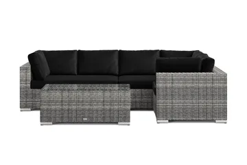 Bahamas utendørs hjørnesofa 5-seters vendbar med bord - Grå - Hagemøbler & utemiljø - Loungemøbler - Loungegrupper
