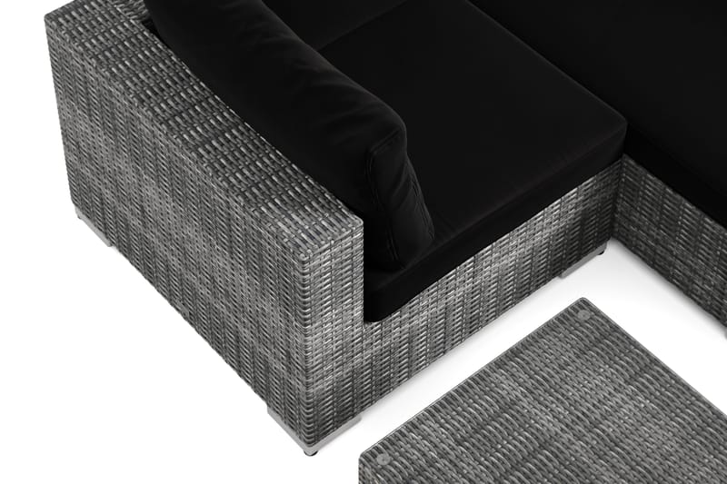 Bahamas utendørs hjørnesofa 5-seters vendbar med bord - Grå - Hagemøbler & utemiljø - Loungemøbler - Loungegrupper