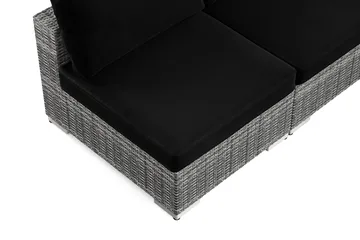 Bahamas utendørs hjørnesofa 7-seters vendbar med åpen avslutning og bord - Grå - Hagemøbler & utemiljø - Loungemøbler - Loungegrupper