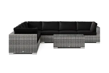 Bahamas utendørs hjørnesofa 7-seters vendbar med bord - Grå - Hagemøbler & utemiljø - Loungemøbler - Loungegrupper