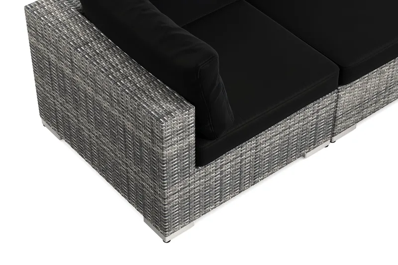 Bahamas utendørs hjørnesofa 7-seters vendbar og bord med hylle - Grå - Hagemøbler & utemiljø - Loungemøbler - Loungegrupper