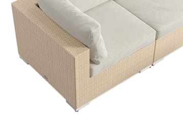 Bahamas utendørs hjørnesofa 8-seters vendbar med lenestol og bord med hylle - Beige - Hagemøbler & utemiljø - Loungemøbler - Loungegrupper