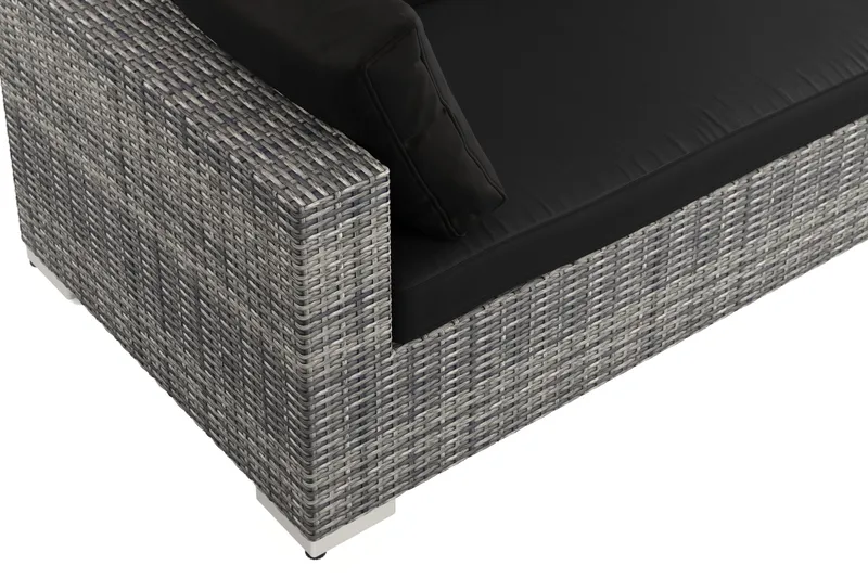 Bahamas utendørs L-sofa venstre 8-seters med lenestol og bord - Grå - Hagemøbler & utemiljø - Loungemøbler - Loungegrupper