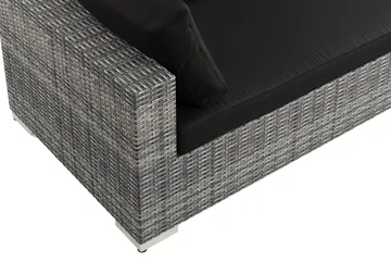 Bahamas utendørs L-sofa venstre 8-seters med lenestol og bord med hylle - Grå - Hagemøbler & utemiljø - Loungemøbler - Loungegrupper