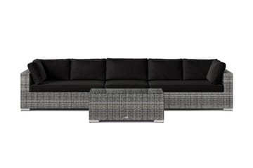 Bahamas utesofa 5-seters med bord - Grå - Hagemøbler & utemiljø - Loungemøbler - Loungegrupper