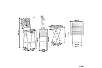 Baroppsett Bormio - Hagemøbler & utemiljø - Hagegruppe - Cafemøbler & cafesett