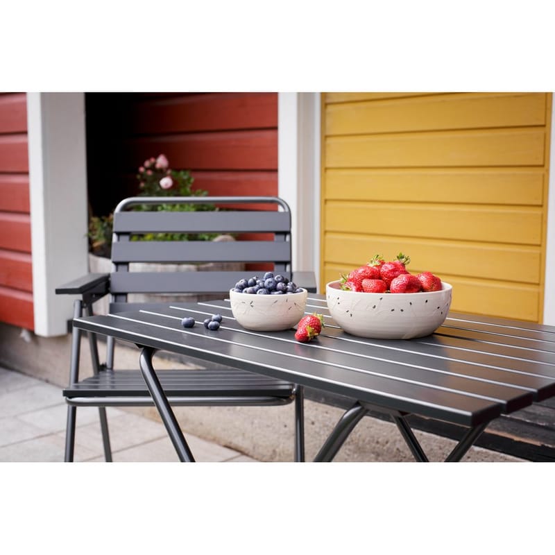 Bordgruppe Varax Retro 401 + 2 stk 305 Grå/Svart - Grå/Svart - Hagemøbler & utemiljø - Hagegruppe - Spisegrupper hage