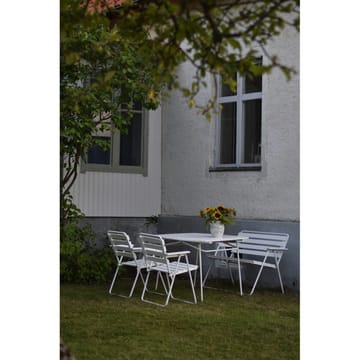 Bordgruppe Varax Retro 403 + 2 stk 305 + 302 Hvit - Hvit - Hagemøbler & utemiljø - Hagegruppe - Spisegrupper hage
