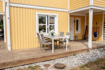 Break Spisegruppe + 4 stoler - Grå/Hvit - Hagemøbler & utemiljø - Hagegruppe - Spisegrupper hage