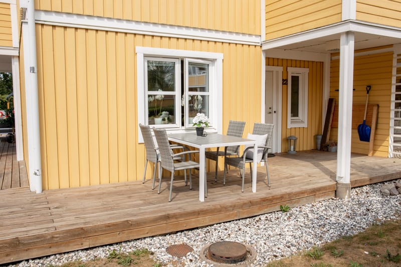 Break Spisegruppe + 4 stoler - Grå/Hvit - Hagemøbler & utemiljø - Hagegruppe - Spisegrupper hage