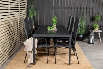 Break Spisegruppe + 6 Copacabana Karmstoler - Polywood/Svart - Hagemøbler & utemiljø - Hagegruppe - Spisegrupper hage
