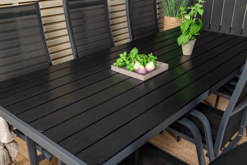 Break Spisegruppe + 6 Copacabana Karmstoler - Polywood/Svart - Hagemøbler & utemiljø - Hagegruppe - Spisegrupper hage