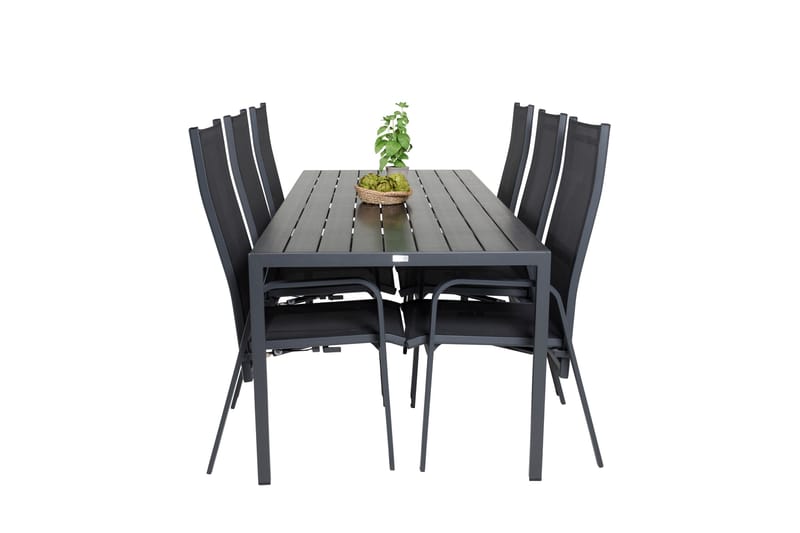 Break Spisegruppe + 6 Copacabana Karmstoler - Polywood/Svart - Hagemøbler & utemiljø - Hagegruppe - Spisegrupper hage