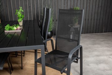 Break Spisegruppe + 6 Copacabana Karmstoler - Polywood/Svart - Hagemøbler & utemiljø - Hagegruppe - Spisegrupper hage