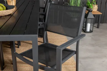 Break Spisegruppe 205 cm Rektangulær med 6 Copacabana Stoler - Svart - Hagemøbler & utemiljø - Hagegruppe - Spisegrupper hage