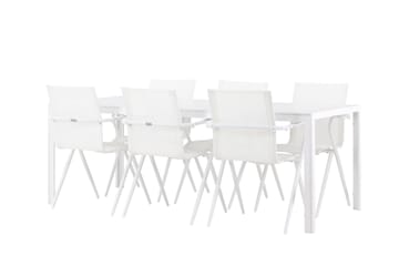 Break utendørs spisegruppe rektangulær med 6 Alina-utestoler - Hagemøbler & utemiljø - Hagegruppe - Spisegrupper hage