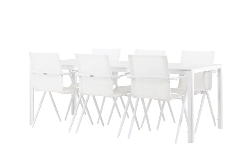 Break utendørs spisegruppe rektangulær med 6 Alina-utestoler - Hagemøbler & utemiljø - Hagegruppe - Spisegrupper hage
