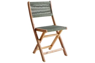 Cafégruppe Prossedi - Grønt, lyst treverk - Hagemøbler & utemiljø - Hagegruppe - Cafemøbler & cafesett