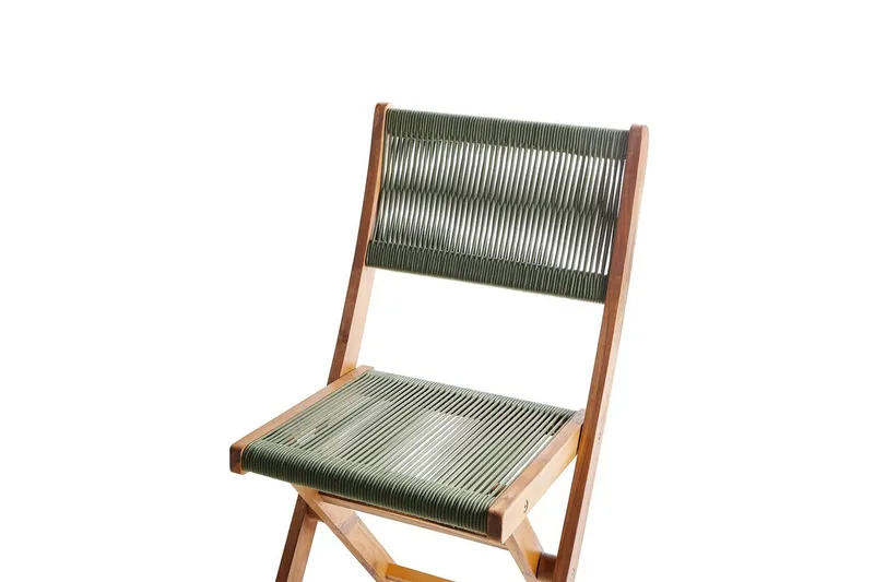 Cafégruppe Prossedi - Grønt, lyst treverk - Hagemøbler & utemiljø - Hagegruppe - Cafemøbler & cafesett