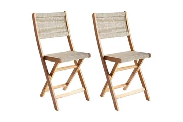 Cafégruppe Prossedi - Beige, Lys Tre - Hagemøbler & utemiljø - Hagegruppe - Cafemøbler & cafesett