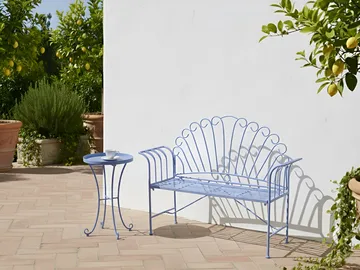 Caféssett utendørs Cavinia Jern - Blå - Hagemøbler & utemiljø - Hagegruppe - Cafemøbler & cafesett