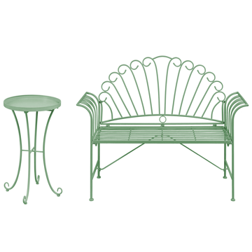 Caféssett utendørs Cavinia Jern - Hvit - Hagemøbler & utemiljø - Hagegruppe - Cafemøbler & cafesett