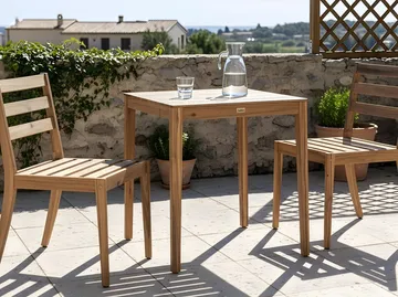 Caféssett utendørs Chioggia akasietre - Brun - Hagemøbler & utemiljø - Hagegruppe - Cafemøbler & cafesett