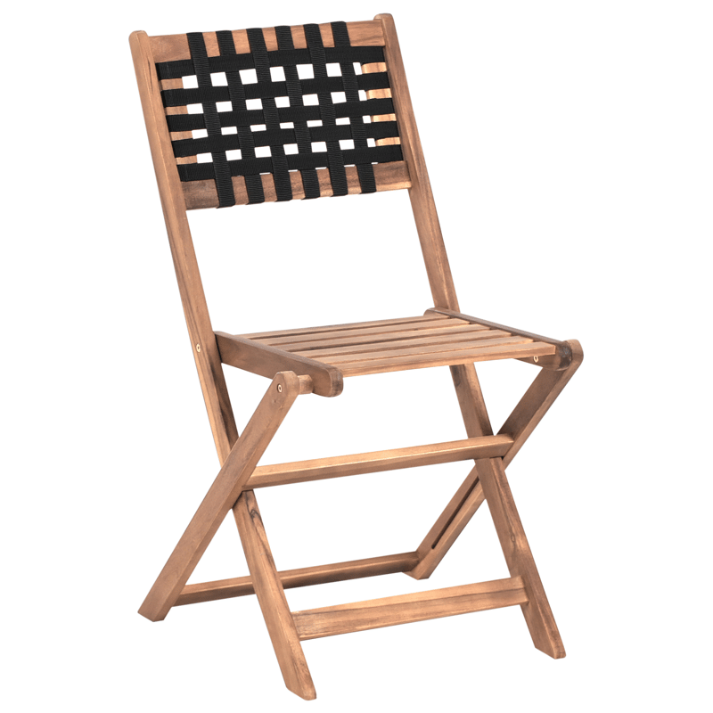 Caféssett utendørs Coniolo akasietre - Brun/svart - Hagemøbler & utemiljø - Hagegruppe - Cafemøbler & cafesett