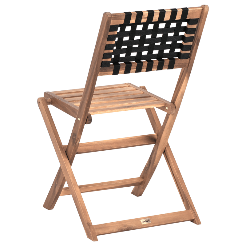 Caféssett utendørs Coniolo akasietre - Brun/svart - Hagemøbler & utemiljø - Hagegruppe - Cafemøbler & cafesett