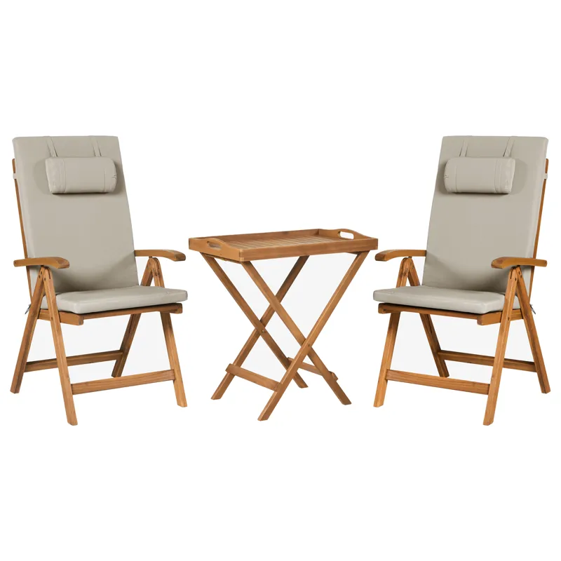 Caféssett utendørs Java Premium akasietre, Brun/Taupe