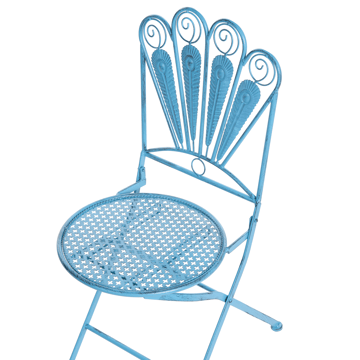 Caféssett utendørs med benk Pavia Jern - Blå - Hagemøbler & utemiljø - Hagegruppe - Cafemøbler & cafesett