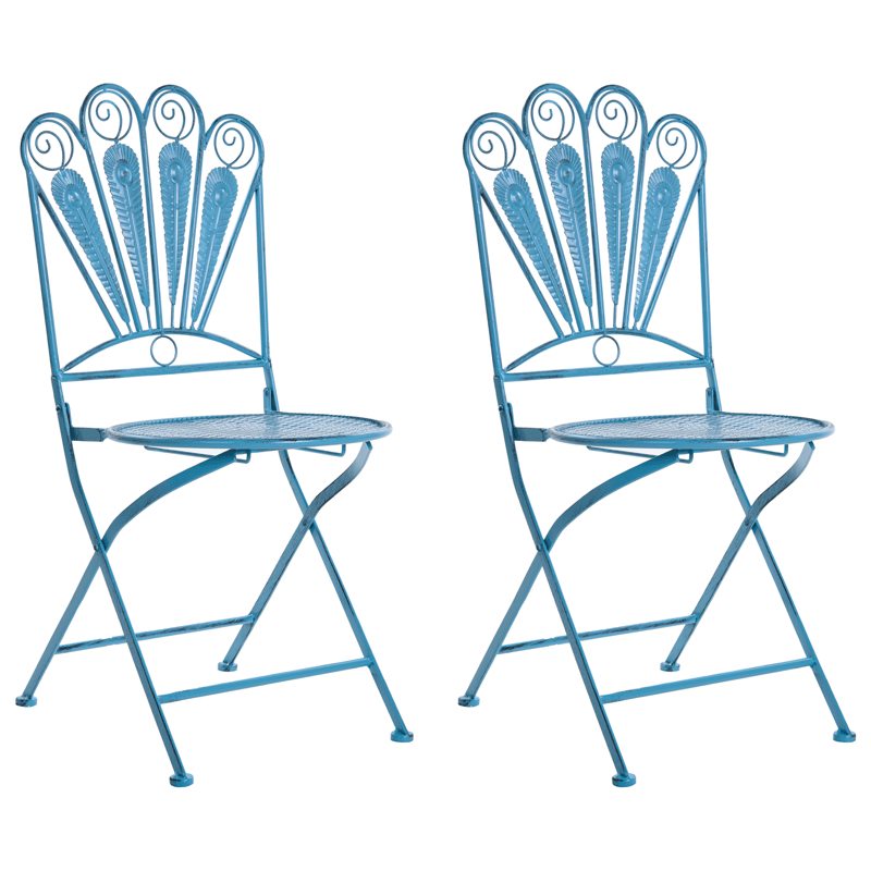 Caféssett utendørs med benk Pavia Jern - Blå - Hagemøbler & utemiljø - Hagegruppe - Cafemøbler & cafesett