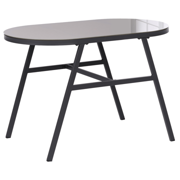 Caféssett utendørs Muros Stål - Grå/Beige - Hagemøbler & utemiljø - Hagegruppe - Cafemøbler & cafesett