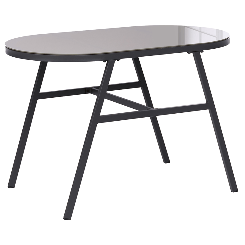 Caféssett utendørs Muros Stål - Grå/Beige - Hagemøbler & utemiljø - Hagegruppe - Cafemøbler & cafesett