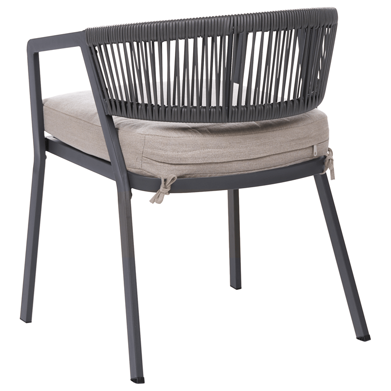 Caféssett utendørs Muros Stål - Grå/Beige - Hagemøbler & utemiljø - Hagegruppe - Cafemøbler & cafesett