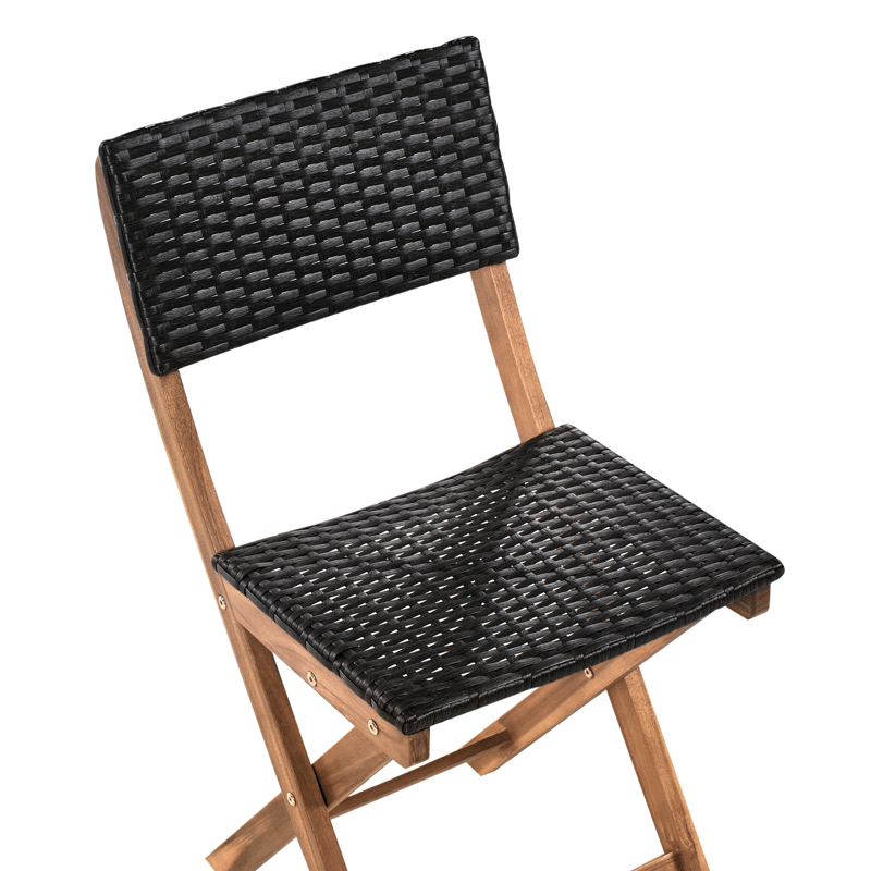 Caféssett utendørs Rivarotta akasietre - Brun/svart - Hagemøbler & utemiljø - Hagegruppe - Cafemøbler & cafesett