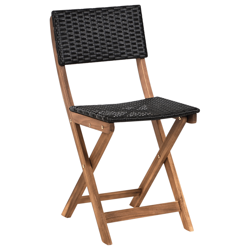 Caféssett utendørs Rivarotta akasietre - Brun/svart - Hagemøbler & utemiljø - Hagegruppe - Cafemøbler & cafesett