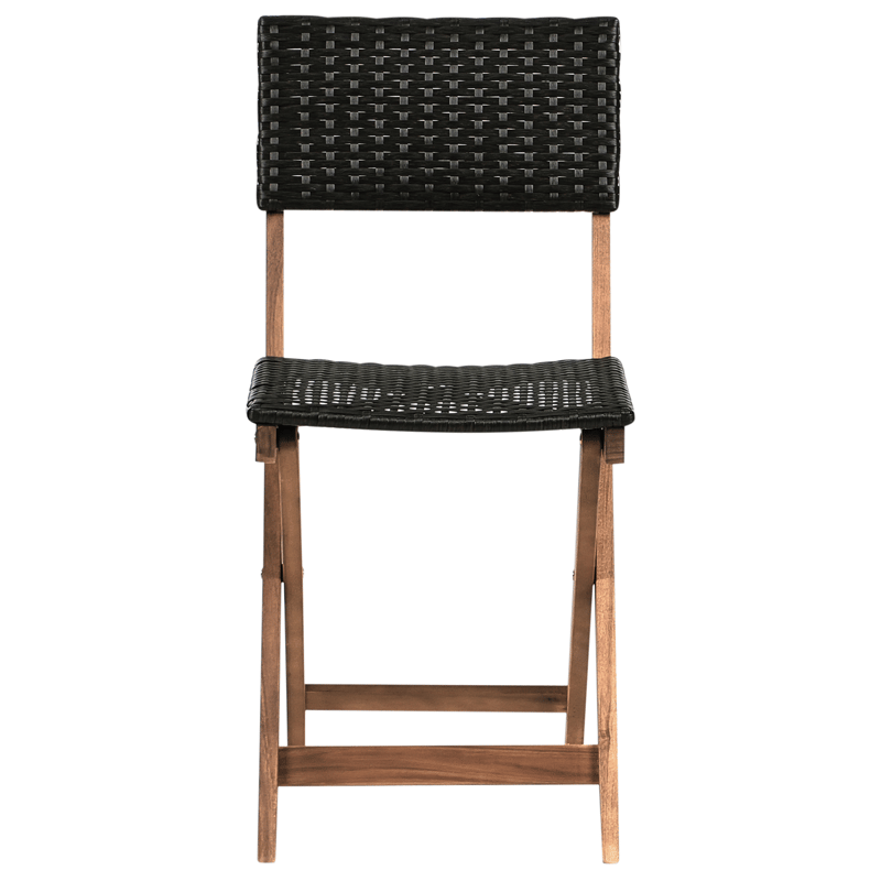 Caféssett utendørs Rivarotta akasietre - Brun/svart - Hagemøbler & utemiljø - Hagegruppe - Cafemøbler & cafesett