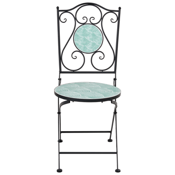 Caféssett utendørs sammenleggbar Anapo Jern - svart/grønn - Hagemøbler & utemiljø - Hagegruppe - Cafemøbler & cafesett