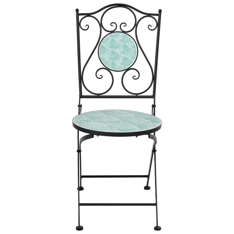 Caféssett utendørs sammenleggbar Anapo Jern - svart/grønn - Hagemøbler & utemiljø - Hagegruppe - Cafemøbler & cafesett