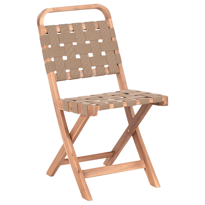 Caféssett utendørs sammenleggbar Calciano akasietre - Brun/beige - Hagemøbler & utemiljø - Hagegruppe - Cafemøbler & cafesett