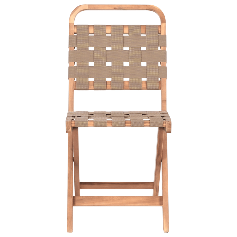 Caféssett utendørs sammenleggbar Calciano akasietre - Brun/beige - Hagemøbler & utemiljø - Hagegruppe - Cafemøbler & cafesett