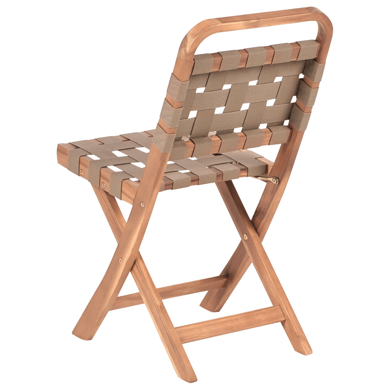 Caféssett utendørs sammenleggbar Calciano akasietre - Brun/beige - Hagemøbler & utemiljø - Hagegruppe - Cafemøbler & cafesett