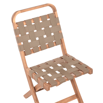 Caféssett utendørs sammenleggbar Calciano akasietre - Brun/beige - Hagemøbler & utemiljø - Hagegruppe - Cafemøbler & cafesett