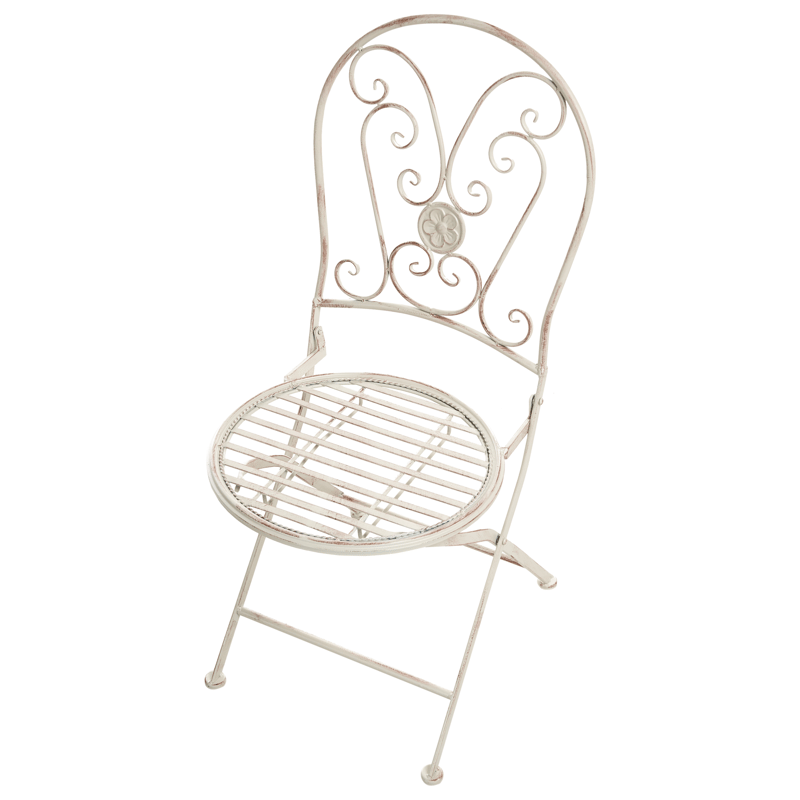 Caféssett utendørs sammenleggbar Coggia Jern - Beige - Hagemøbler & utemiljø - Hagegruppe - Cafemøbler & cafesett